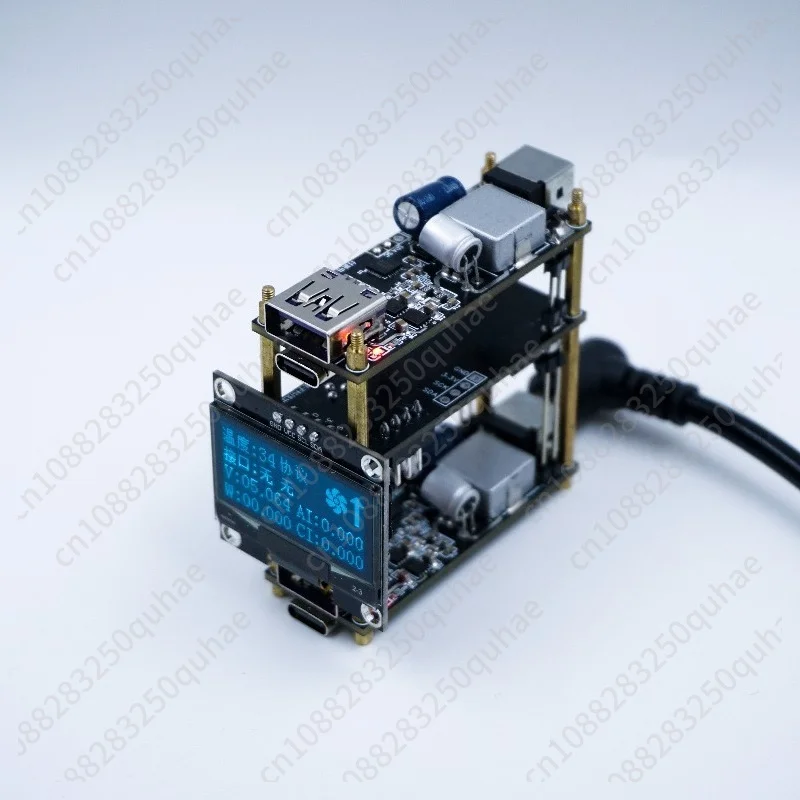 Фото Плата быстрой зарядки PD 100W высокой мощности, модуль зарядки SW3518 с OLED-экраном №4