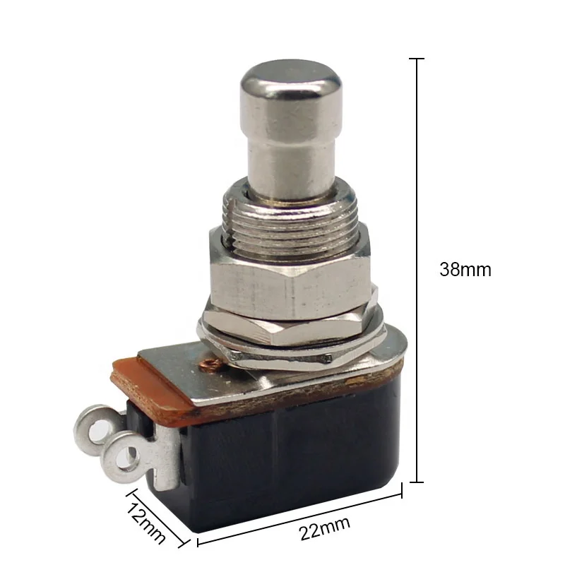 2PIN SPST Мгновенный Мягкий сенсорный Переключатель педаль для электрогитары ножной