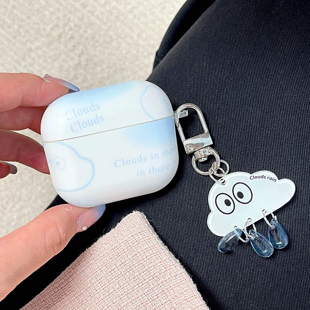 

Милый детский чехол с облаками для Apple AirPods 1 2 3 Pro, брелок с орнаментом, защитный чехол для наушников, мягкий чехол из ТПУ для зарядки гарнитур...