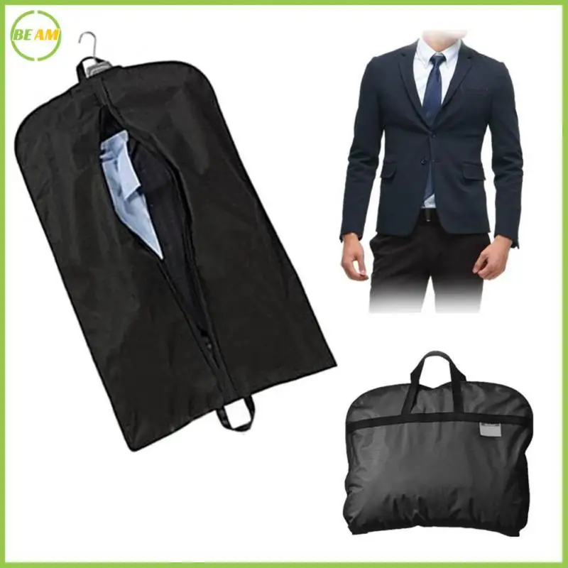 

Чехол для одежды для защиты от пыли подвесная сумка для одежды, подвесная черная крышка для костюма, полностью закрытая крышка для домашнего гардероба, карманные Чехлы для пальто