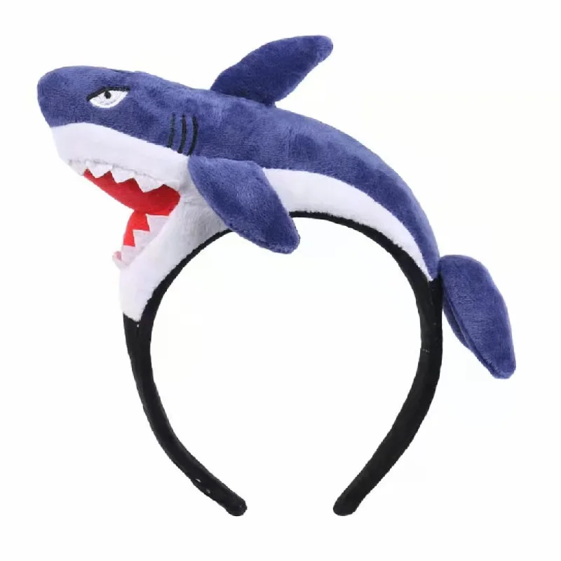 Повязка на голову с изображением акулы динозавра смешная искусственная милая