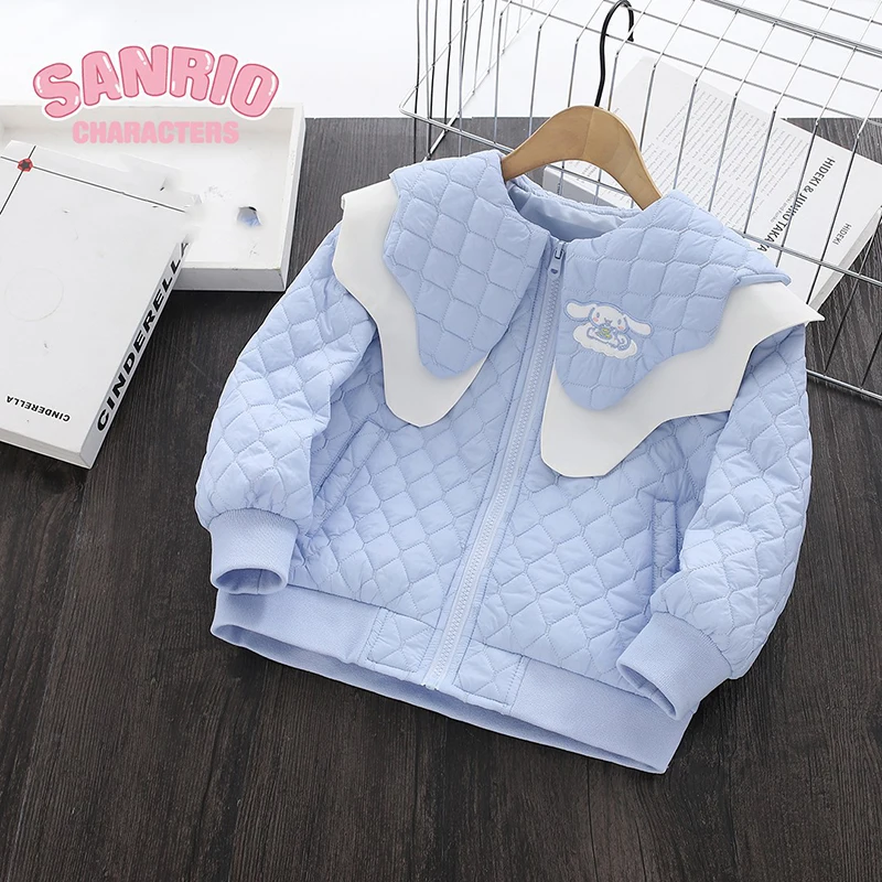 

Kawaii Sanrio Anime Cinnamoroll Wintertime Warm Cotton-Padded Clothes Cute Cartoon Long Sleeve Jacket Lovely Gifts for Girls