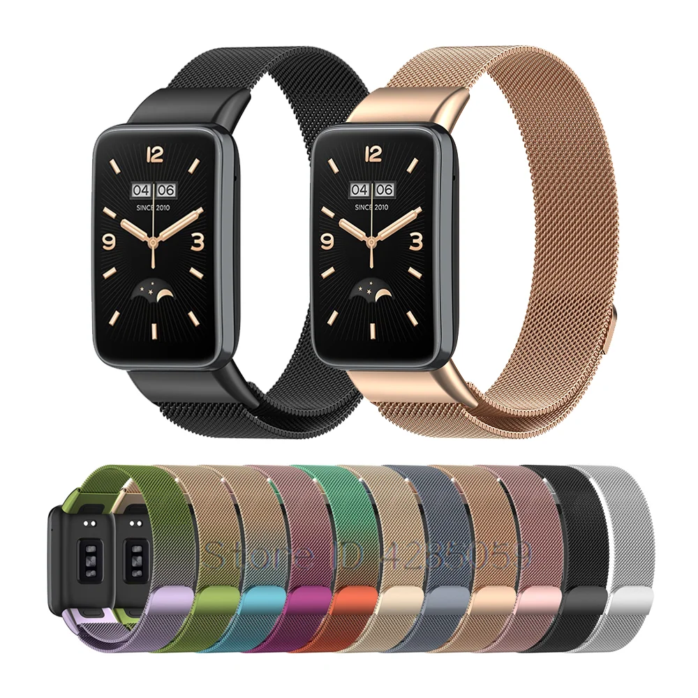 

Ремешок «Миланская петля» для смарт-часов Xiaomi Mi Band 7 pro, браслет из нержавеющей стали для Mi Band 7 pro, сменный металлический ремешок для часов