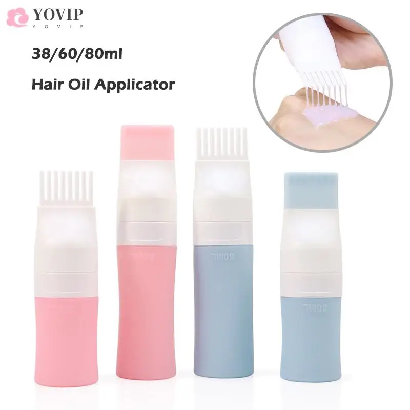

Empty Hair Coloring Dispensing Applicator Bottles 38/60/80ml Shampoo Bottle Oil Comb Big Capacity Salon Hair Styling Accessories