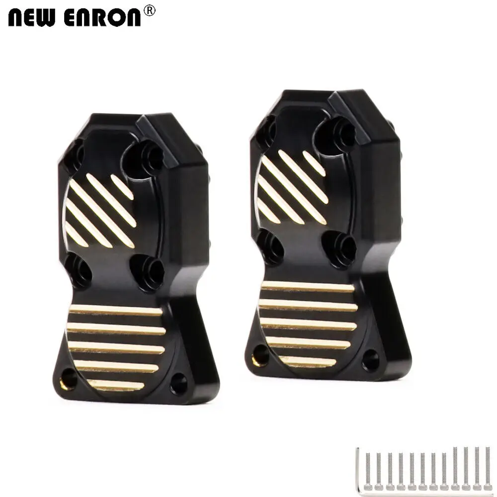 

2Pcs Brass Front Rear Diff Cover for 1/24 Rc Car Accessories Crawler Axial 4WD SCX24 90081 C10 Deadbolt