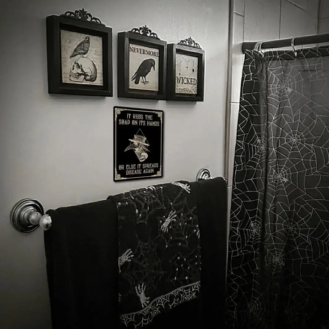 1 шт. жестяная вывеска Flinelife Plague Doctor Wash Your Hands 8 X 12 готический декор для ванной