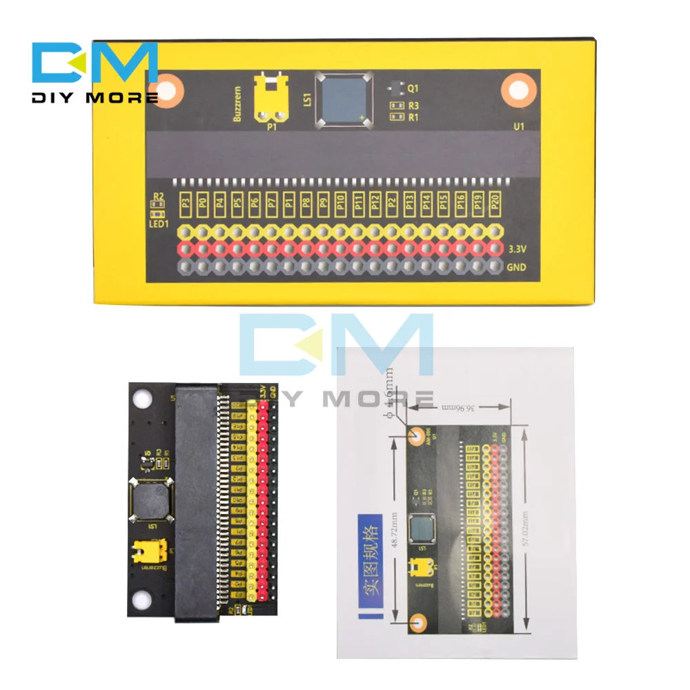 Плата расширения Micro Bit со светодиодсветильник кой IIC или SPI IO обучающее