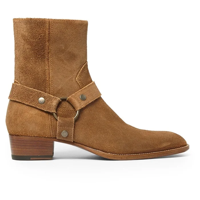 

Новинка весна-осень винтажные мужские ботинки с острым носком кожаные британские Ботинки Челси модная мужская обувь