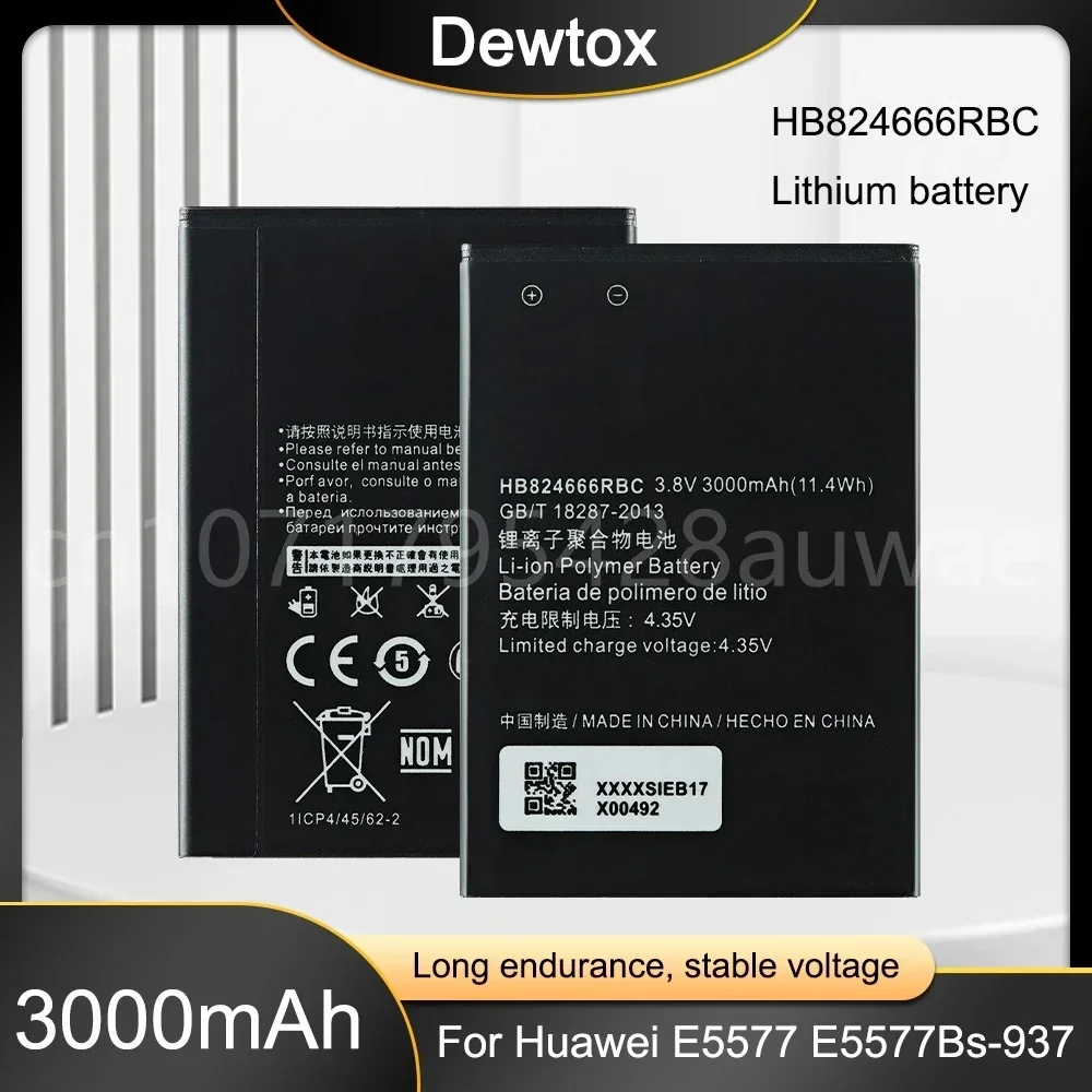 3000mAh HB824666RBC Replacement Phone Battery for Huawei E5577 EBS-937 WIFI Router Rechargeable Li-ion Capacity