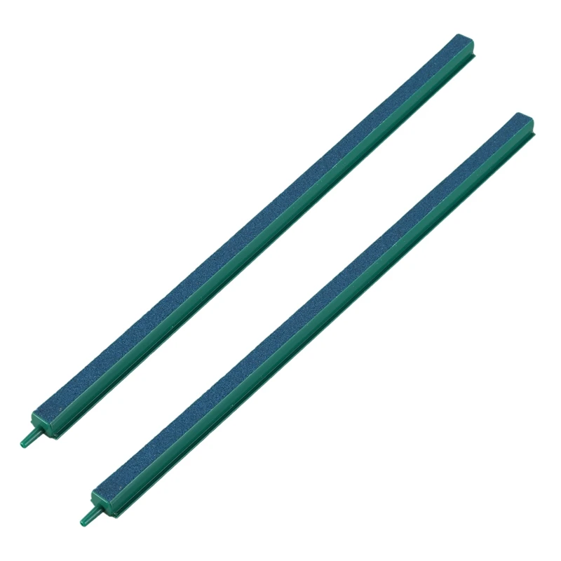 

2X Aquarium Fish Tank Bubble Air Stone Bar Oxygen Pump Green+Blue 16 Inch