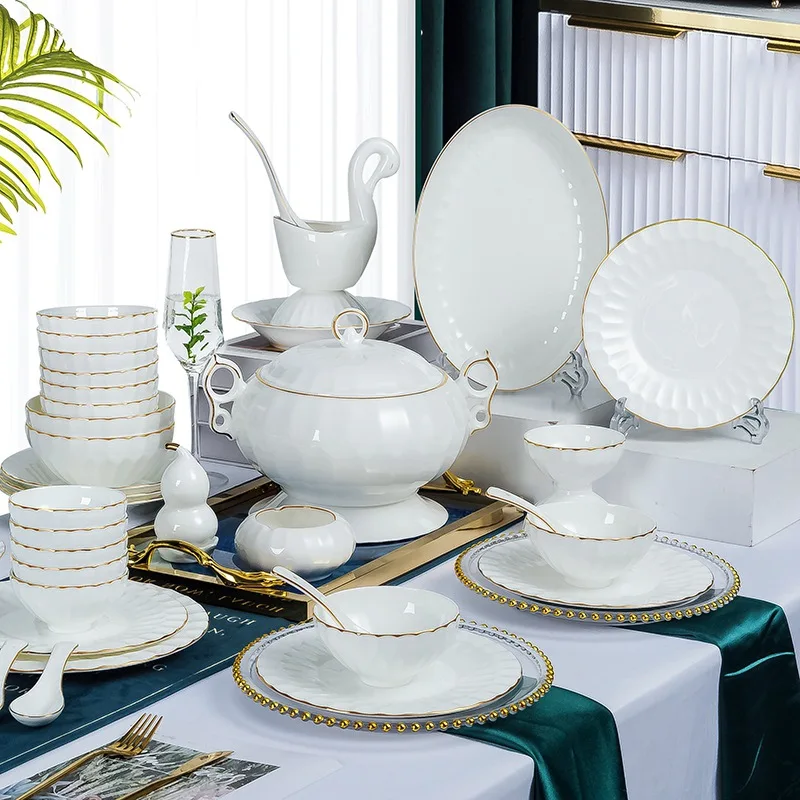 

BF41 dinnerware set plates and bowls set tableware ceramic plate set