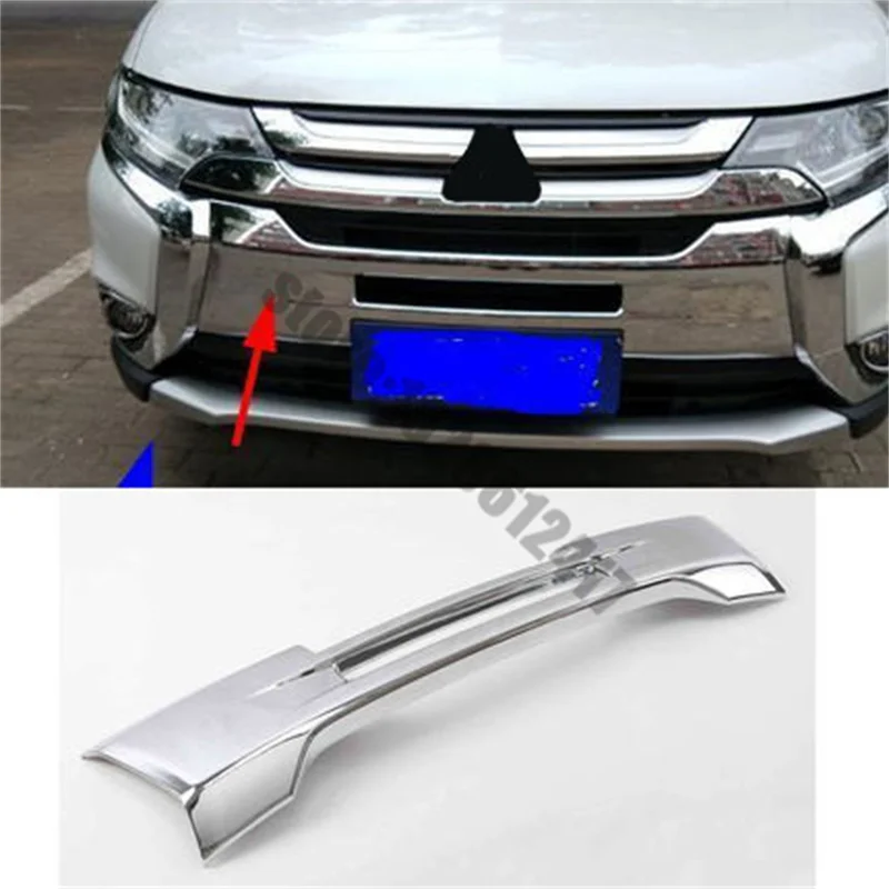 

Для Mitsubishi Outlander 2016-2018 ABS Гальваническая отделка переднего бампера автомобиля средняя сетчатая рамка декоративный чехол автостайлинг