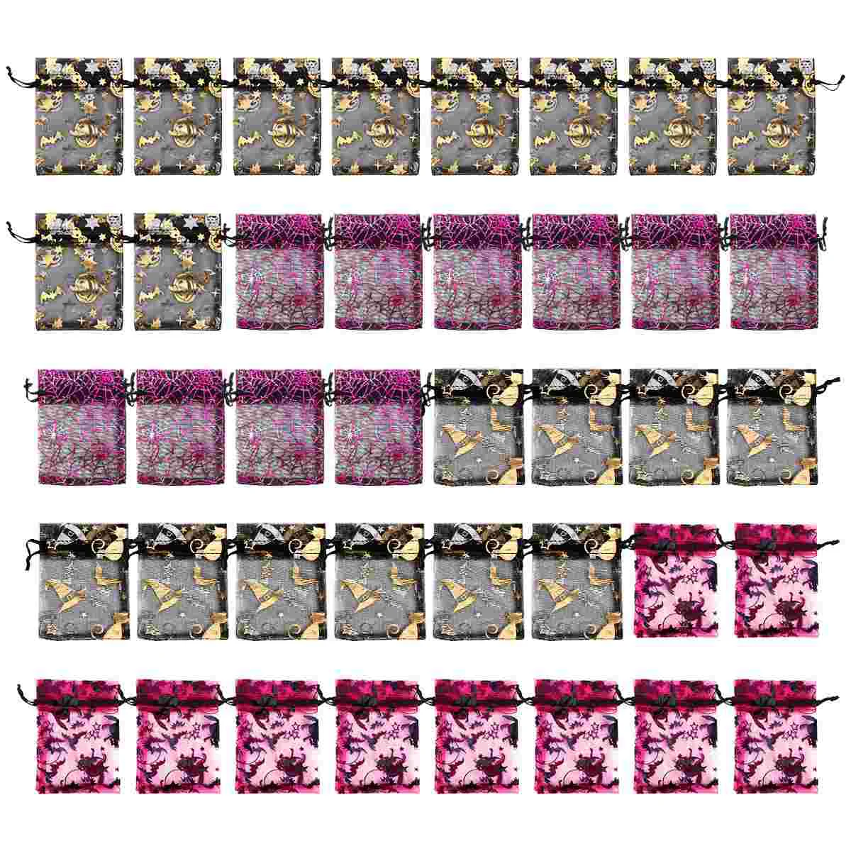 40 шт. сетчатый бронзовый комплект для Хэллоуина упаковочная сумка рта креативные