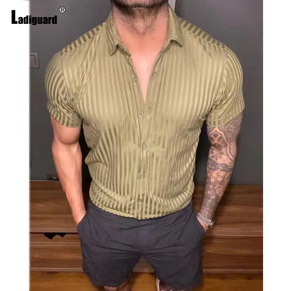 

Mens Casual Tracksuit Set para hombre ropa de 2 piezas shorts blouse cortos de moda l talla grande Fashion Stripe Two Piece Sets
