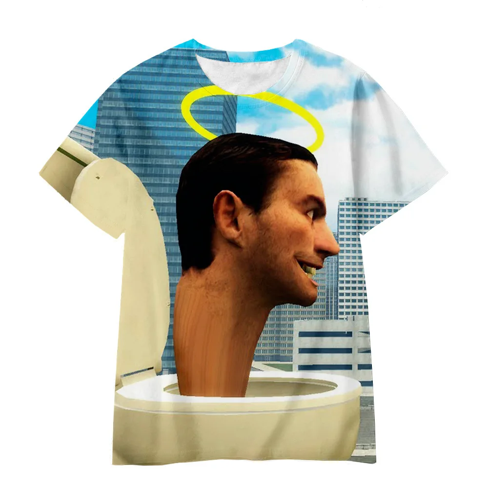 

Новый продукт Skibidi унитаз мужчина вокруг двухмерной смешной игры Цифровая печать Повседневная Свободная футболка Лучший подарок