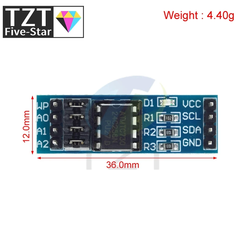 Фото TZT 1/3/5 шт. Новый модуль памяти EEPROM AT24C256 24C256 с интерфейсом I2C для Arduino №2