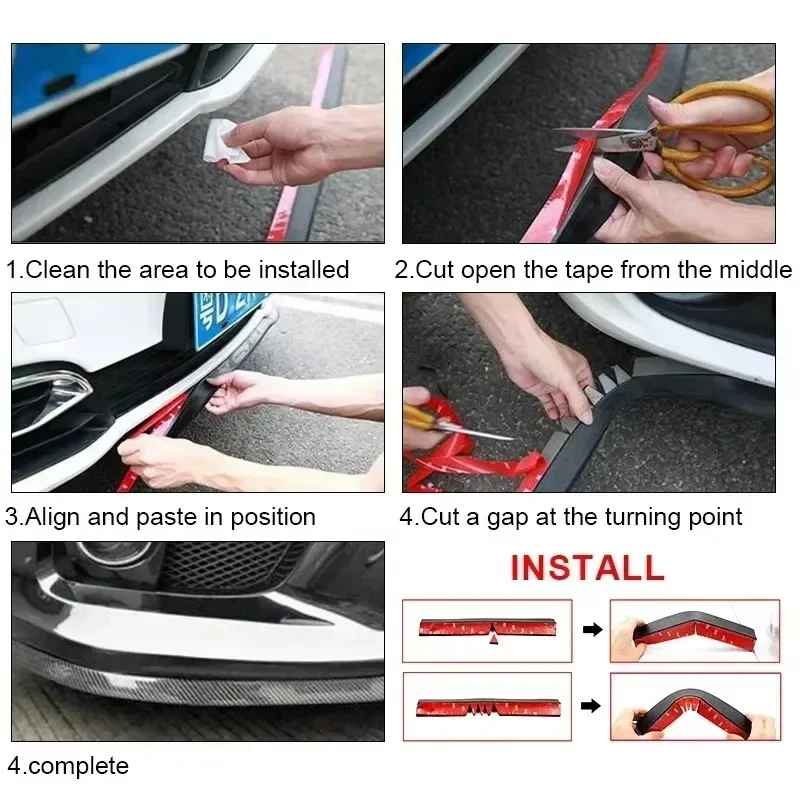 Передний бампер автомобиля сплиттер для губ спойлер карбоновая юбка защита