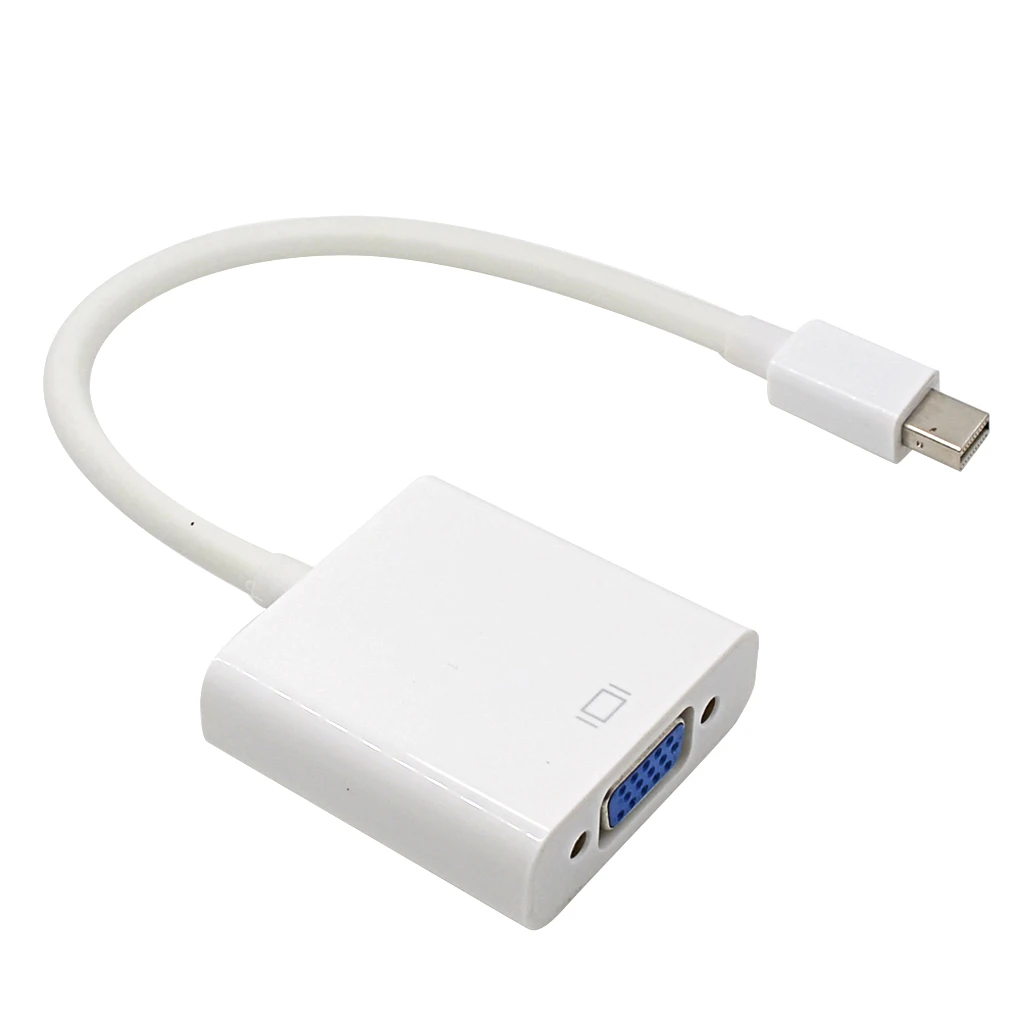 Replacement for IOS Computer Mini DisplayPort DP To VGA Cable Wire Cord Adapter 1080P MD12