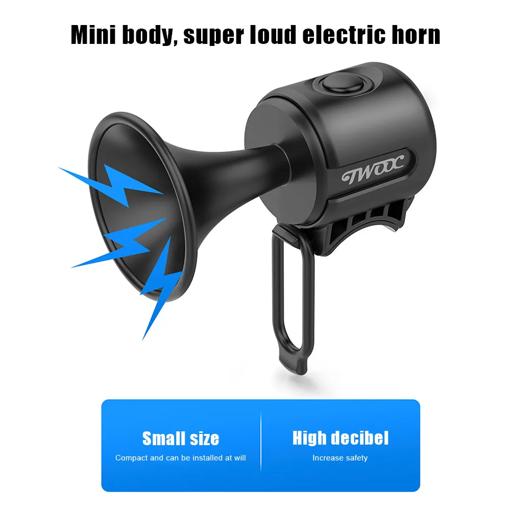 

Bicycle Bell 120dB Waterproof Bike Electric Horn For Electric Scooter/Road/MTB Cycling Alarm Ring Bike Handlebar Accessories
