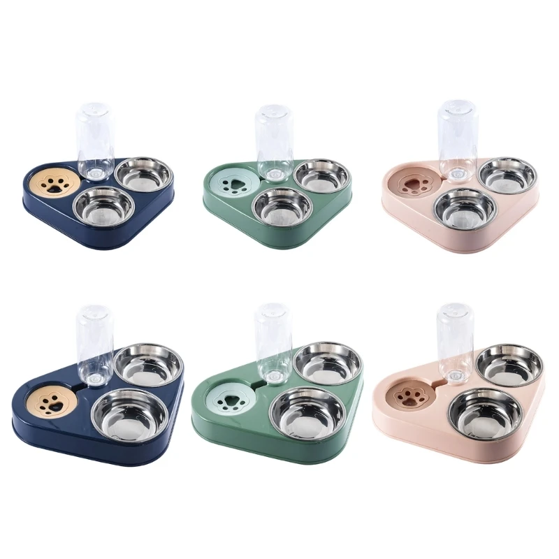 

Семейный набор, миска для еды для собак, двойное блюдо, диспенсер для бутылок с водой