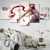 painting 5 piece japan anime attack on titan posters modular canvas modern wall art hd printing living room decorating pictures