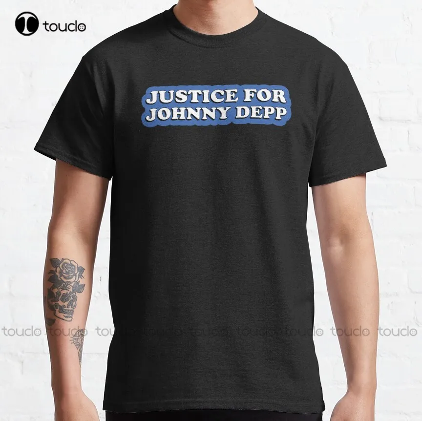 

Justice For Johnny Depp Classic T-Shirt Johnny Depp Mens Big And Tall Shirts Women Shirts Digital Printing Xs-5Xl Hip Hop Girls