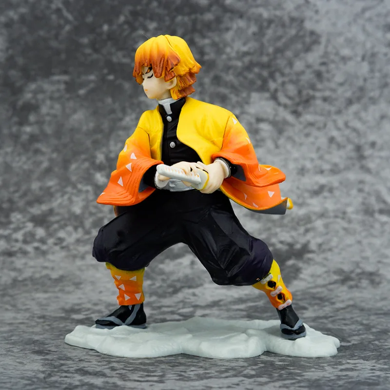 

Аниме рассекающий демонов Agatsuma Zenitsu нож для рисования экшн-фигурка из ПВХ Статуэтка коллекция декоративная Модель Кукла игрушки подарки