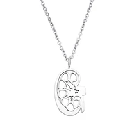 medicine kidney body organ pendant necklaces luxury silver plated renal shape jewelry accessories for doctors and nurses