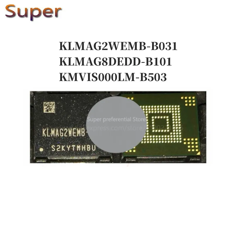 

5PCS KLMAG2WEMB-B031 KLMAG8DEDD-B101 KMVIS000LM-B503 BGA153 EMMC 5.0 16GB