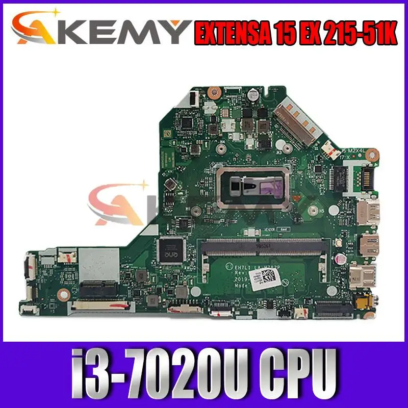 

for Acer Aspire EXTENSA 15 EX 215-51K Laptop Motherboard LA-H782P with i3-7020U CPU Test OK