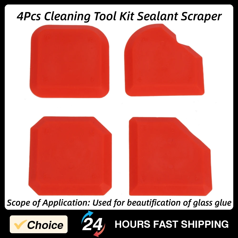 

Набор Из 4 Силиконовых Инструментов Для Удаления Герметика, Выравнивания, Очистки И Скребкования