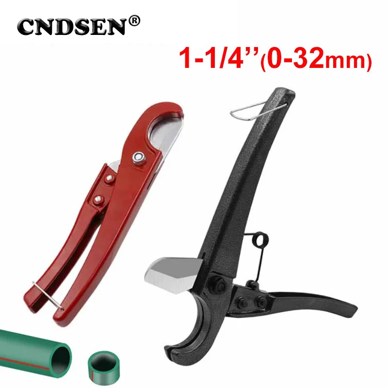 

PVC Pipe Cutter 32mm 1-1/4" Ratchet Cuts Plastic Tube Pipe Shear Scissors PU/PP/PE/PPR Hose Cutting Hand Tools