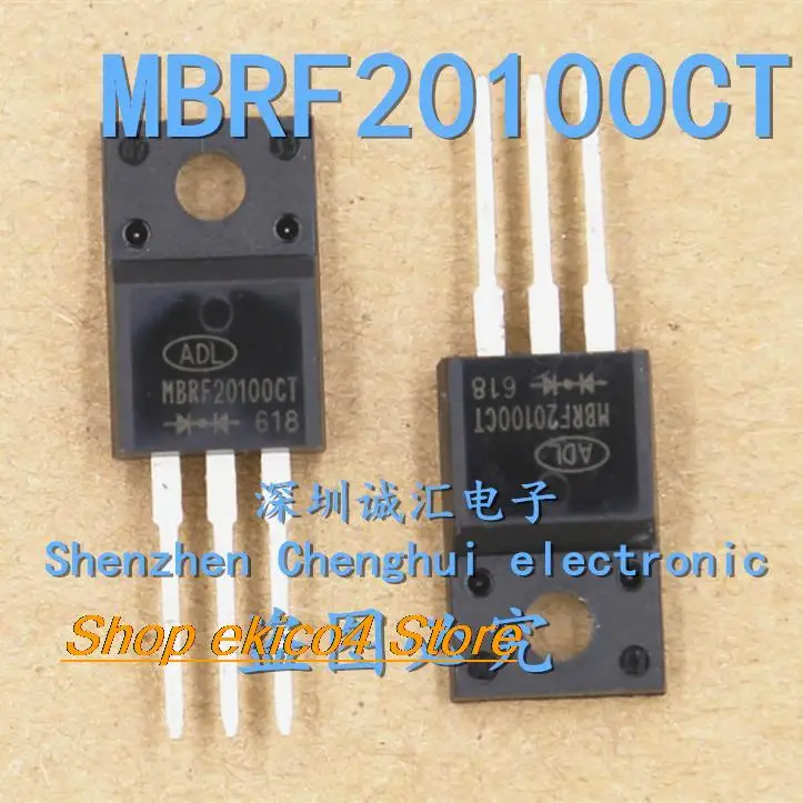 

5pieces Original stock MBRF20100CT 2X10A 100V TO-220