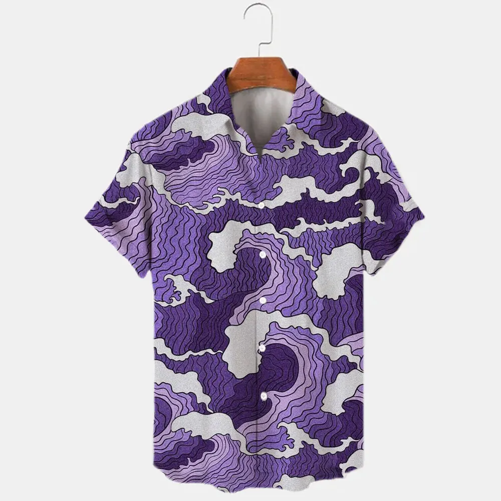 

Akatsuki 3D Printing Anime Shirts Beach Hawaiian Shirts Summer Short Sleeve Shirts Street Clothing