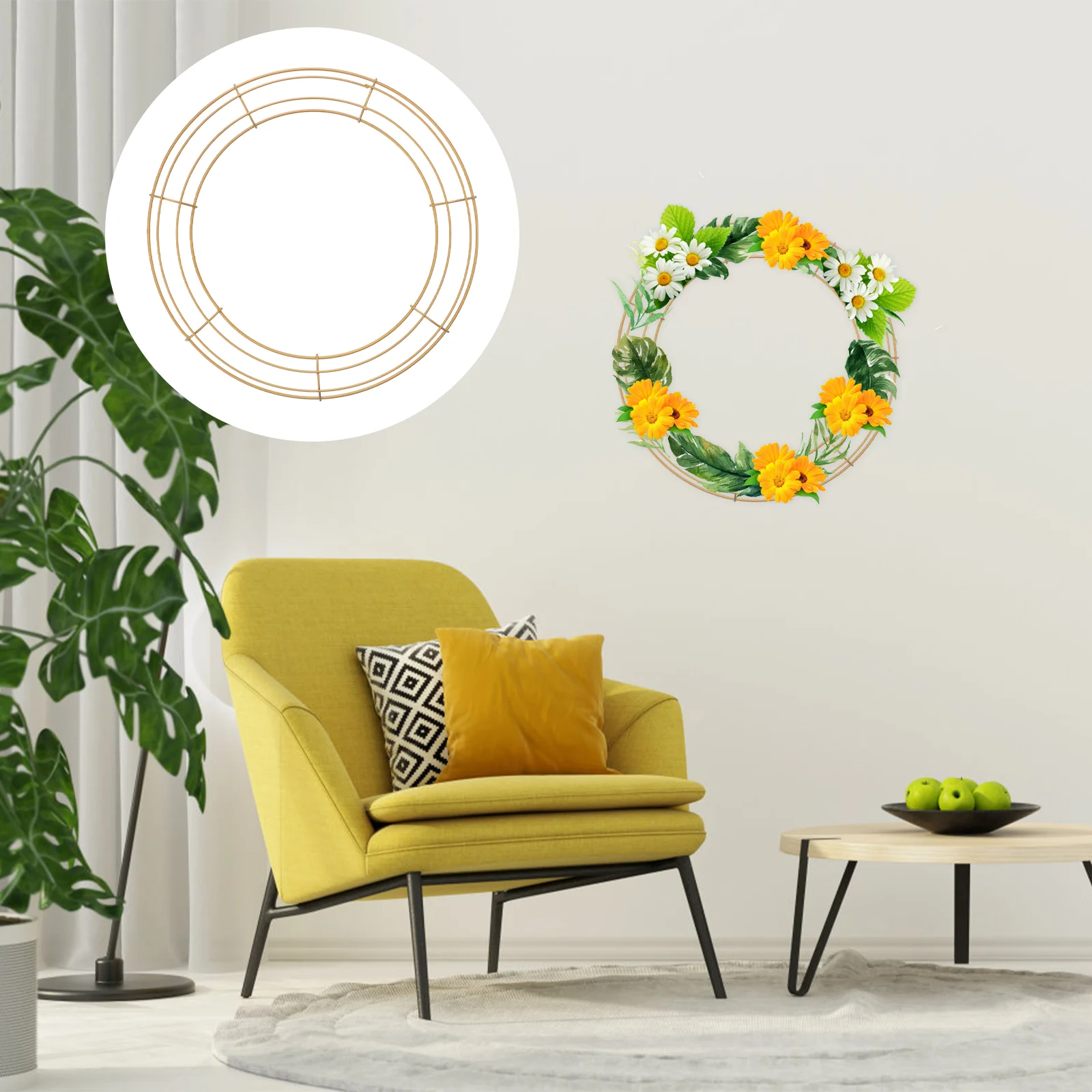 

Wreath Frame Wire Rings Floral Flower Decoration Diy Round Forms New Making Green Wall Crafts Year Arrangement Valentines