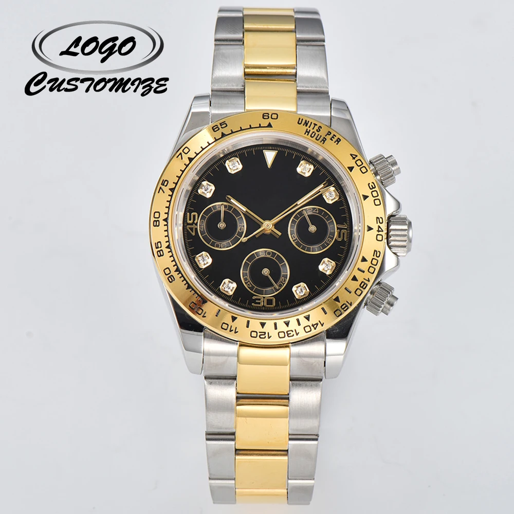 Настраиваемый и персонализированный логотип панда три глаза кварцевые часы VK63