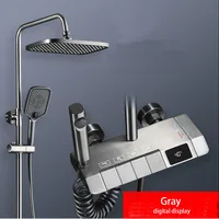 Led Light Panel Luxury Bathroom Accessories Hardware Sets Big Rain Rainfall Wall Mounted Shower Systems Tap System Set Showers