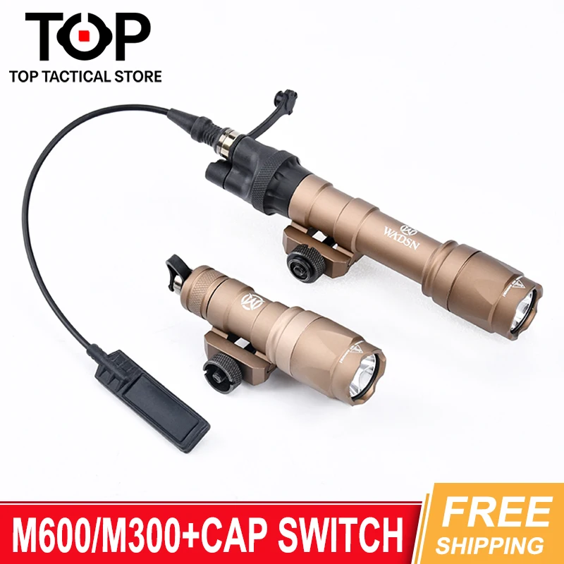 WADSN Airsoft M600 M300 Тактический фонарик для оружия M600C M300A Мини-фонарь разведки с