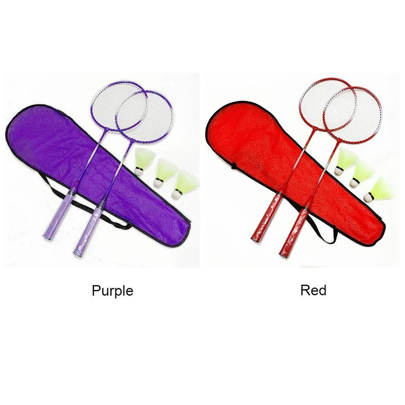Профессиональные ракетки для бадминтона воланы и сумка переноски двойные