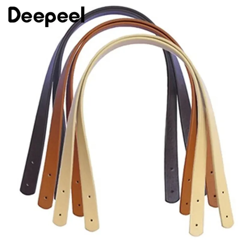 

2Pcs Deepeel 1.8*60cm Bag Handles PU Leather Handbag Strap DIY Bag Shoulder Luggage Replacement Handmade Crafts Accessories