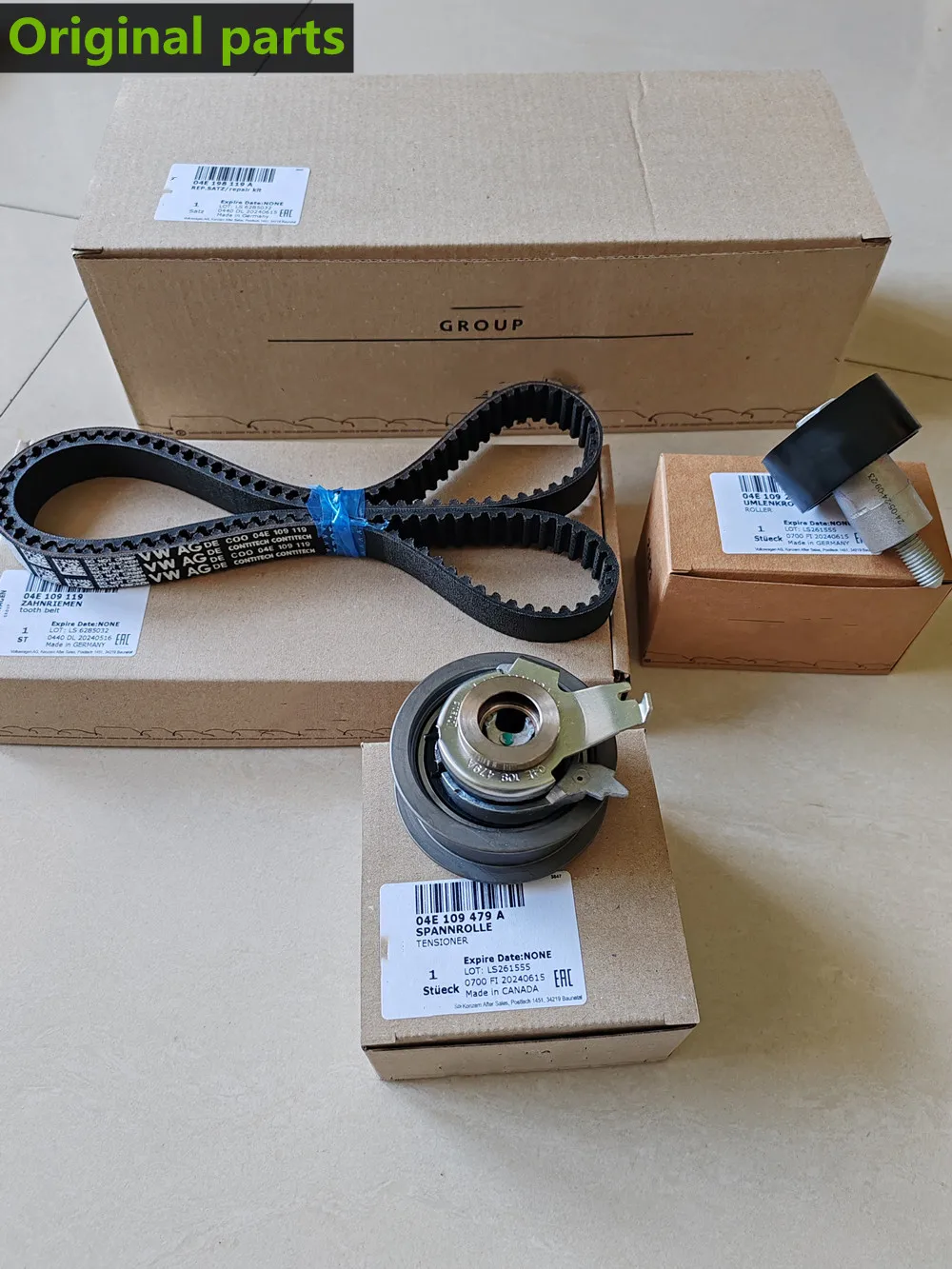 

Подлинный НОВЫЙ 04E 198119 OEM комплект ремня ГРМ, натяжной шкив для Audi Seat Skoda VW 1.0 1.2 1.4 TSI 1.6 04E 198119 C 04E 198119 Ф