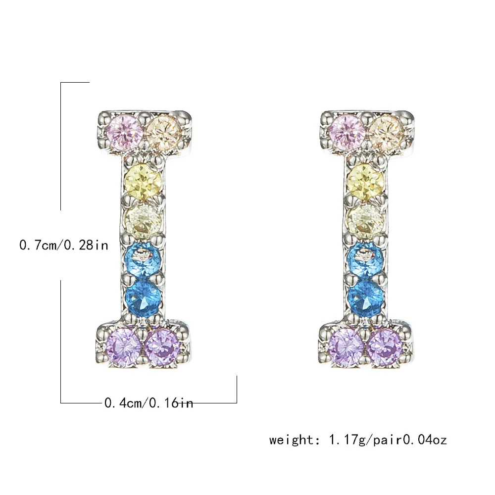 Серьги-гвоздики VG 6 YM с буквами