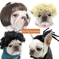 Pet Wig Dog Halloween Cat Decorative Hair for Small Dog Christmas Headwear Dog Bandana for S Pet Dog Accessories Items Home