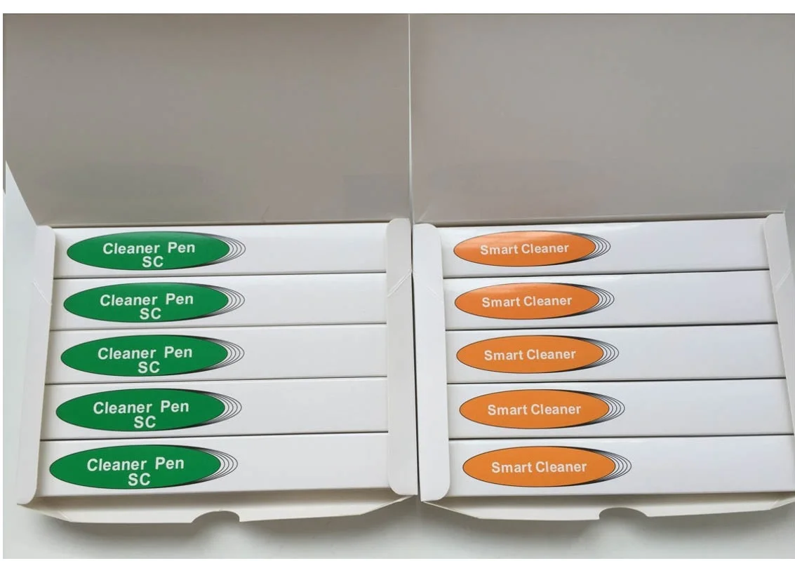 10PCS/lot 2.5mm/1.25mm Cleaning Pen SC FC ST LC Optic Fiber Cleaner One Touch Cleaning Tool 800 times Cleaning