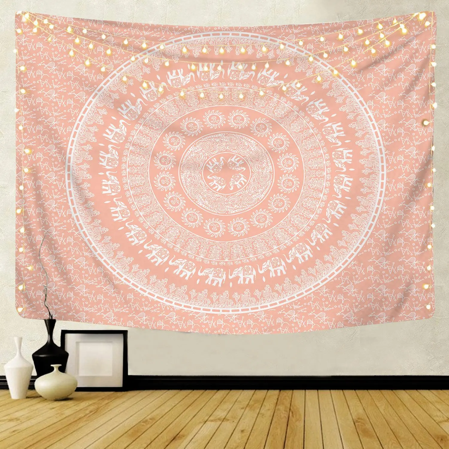 

Mandala Tapestry Elephant Tapiz Home Aesthetic Decoration Wall Hanging Bedroom Decor Room Decoracion Pared Boho Tapisserie Mural