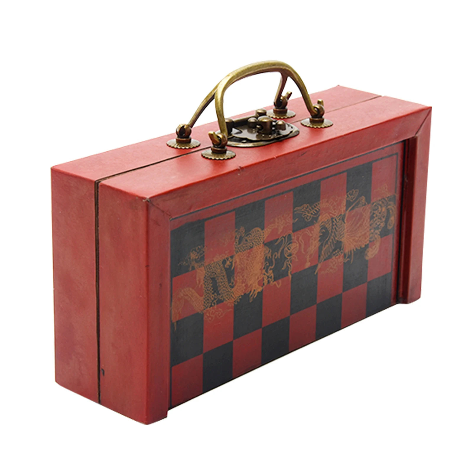 

Educational Toy Retro Travel International Chess Set Board Game Resin Kids Adults Folding Chessboard Portable Gift Family Party