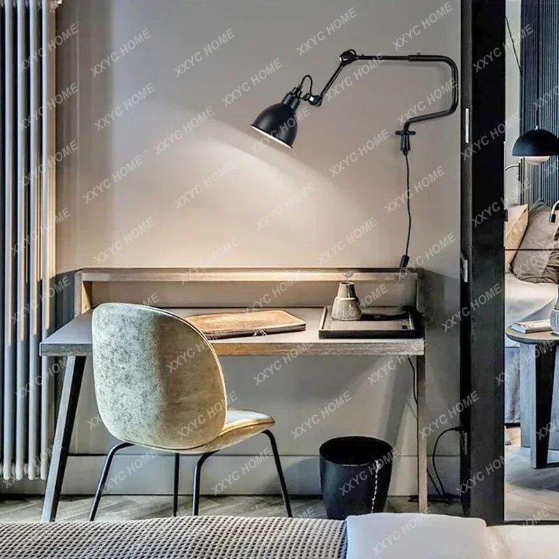 Винтажный настенный светильник E14 черный желтый хромированный белый серый