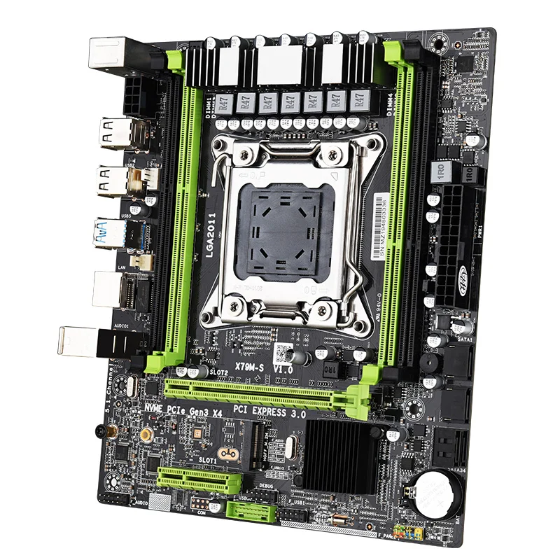 Материнская плата X79 USB2.0 PCI-E 16X LGA2011 M ATX системная 2 0 NVME M.2 SSD с поддержкой памяти REG ECC