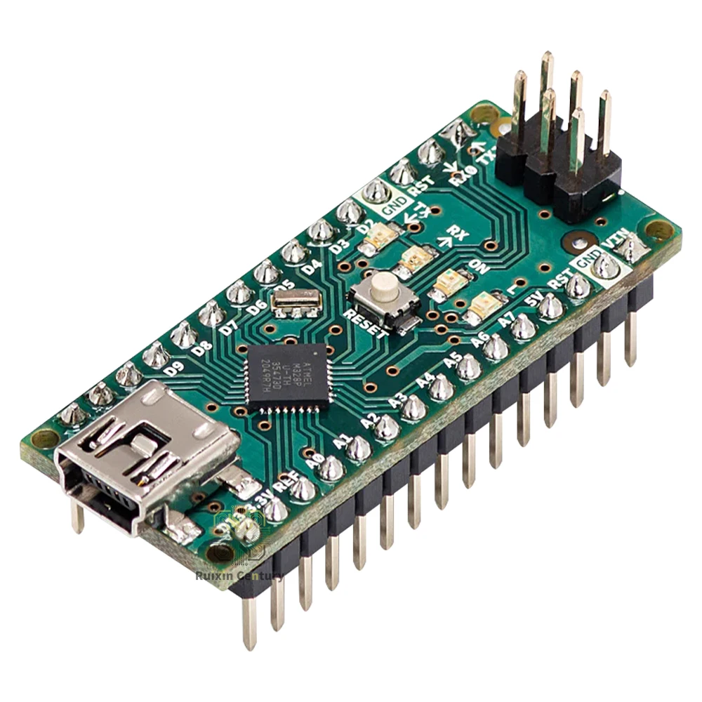 Фото Плата разработки микроконтроллера ATmega328 Mini (FOR A000005), 16 МГц, 32 КБ Flash, 2 КБ SRAM, 14 цифровых вводов/выводов, 6 ШИМ-каналов, Mini-USB, Оригинал №3