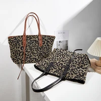 free shipping classy zipper women handbags brown female shoulder bag leopard tote